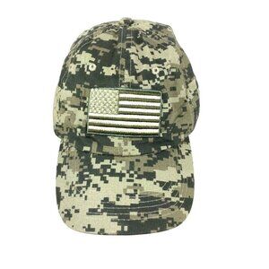 Digital Camo Cap Embroidered American Flag Patch Safe Racks Brand Adjustable